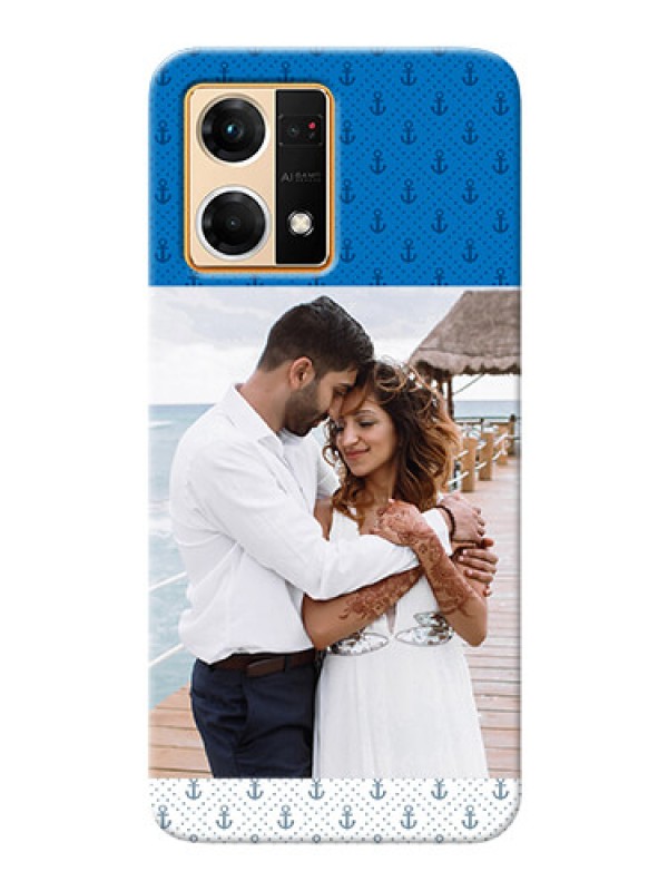 Custom Oppo F21 Pro Mobile Phone Covers: Blue Anchors Design