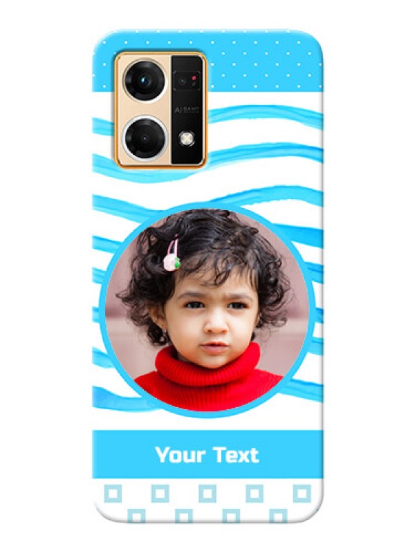Custom Oppo F21 Pro phone back covers: Simple Blue Case Design