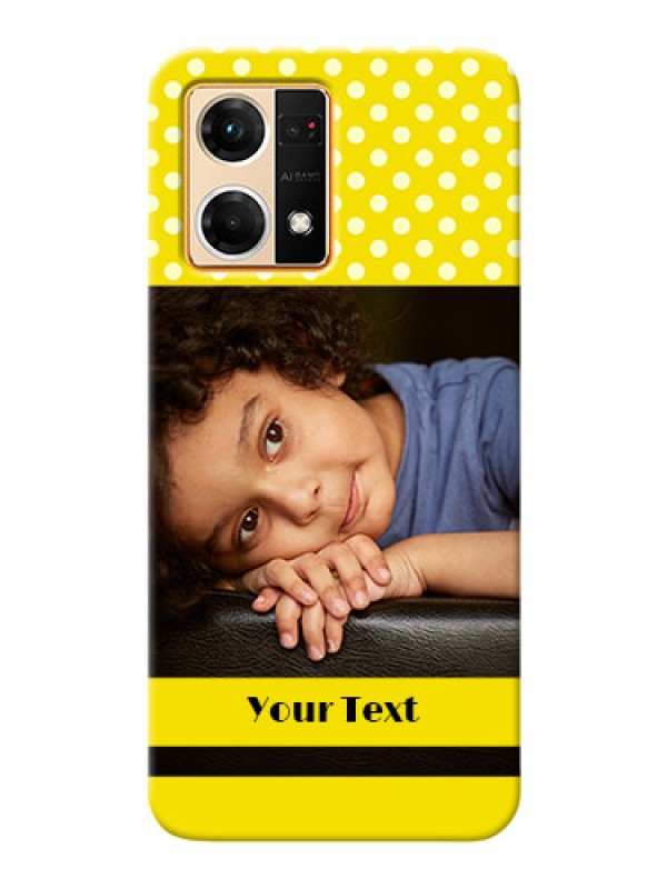 Custom Oppo F21 Pro Custom Mobile Covers: Bright Yellow Case Design