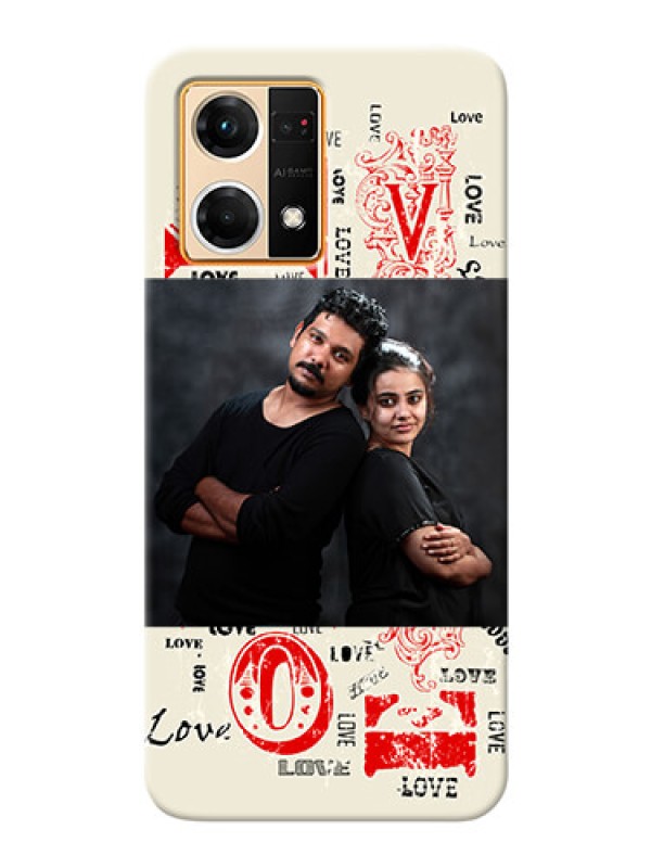 Custom Oppo F21 Pro mobile cases online: Trendy Love Design Case