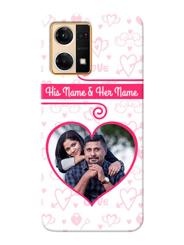 Custom Oppo F21 Pro Personalized Phone Cases: Heart Shape Love Design