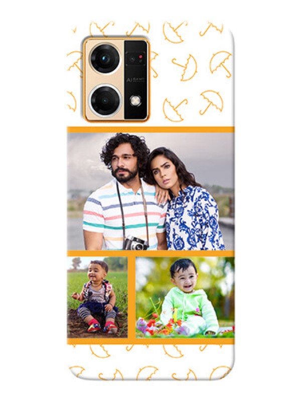 Custom Oppo F21 Pro Personalised Phone Cases: Yellow Pattern Design
