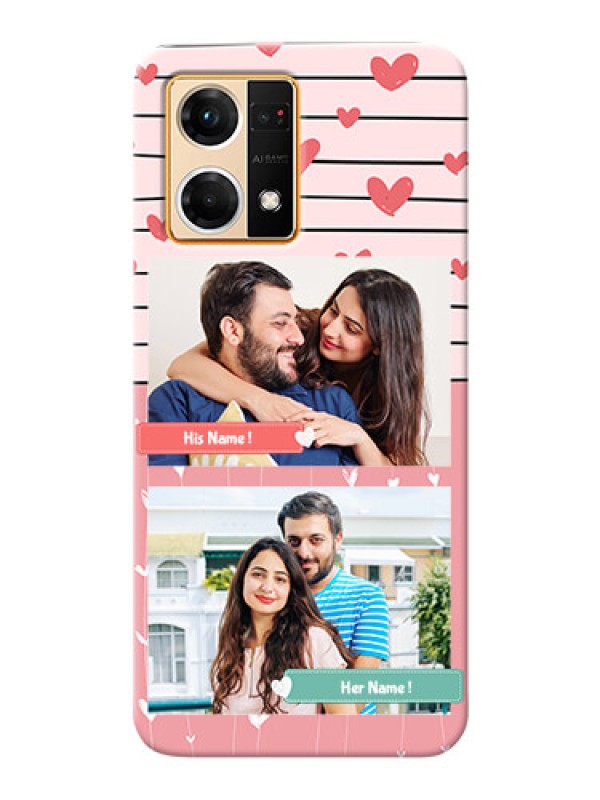 Custom Oppo F21 Pro custom mobile covers: Photo with Heart Design