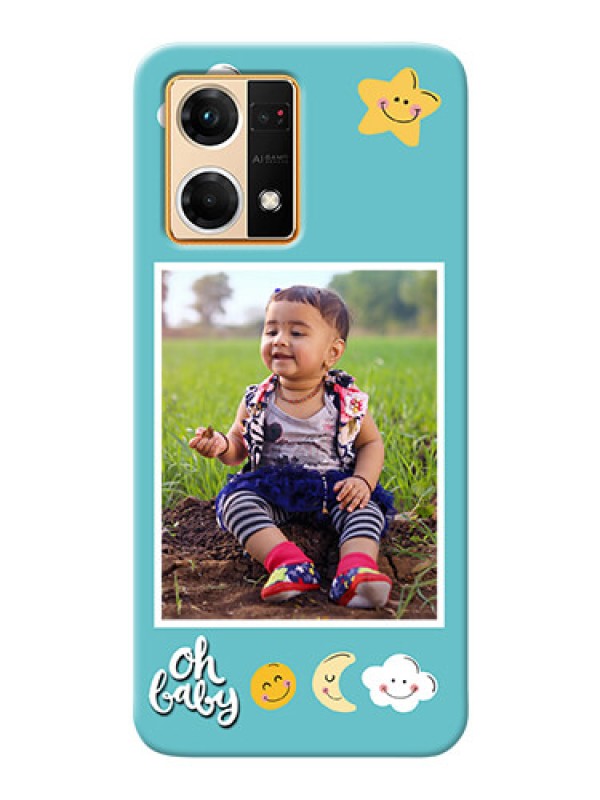 Custom Oppo F21 Pro Personalised Phone Cases: Smiley Kids Stars Design