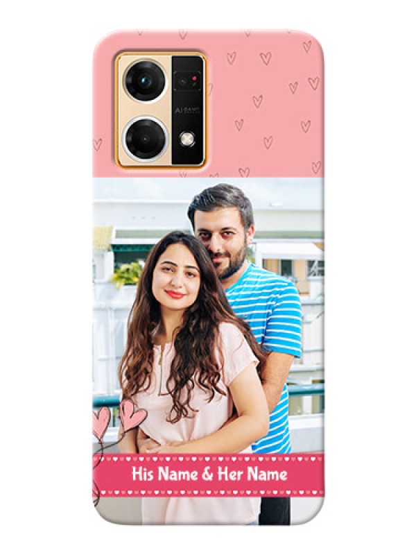 Custom Oppo F21 Pro phone back covers: Love Design Peach Color