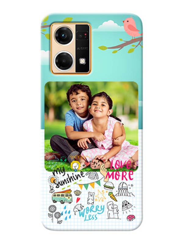 Custom Oppo F21 Pro phone cases online: Doodle love Design