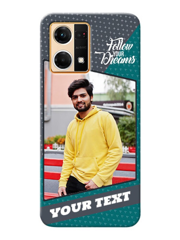 Custom Oppo F21 Pro Back Covers: Background Pattern Design with Quote