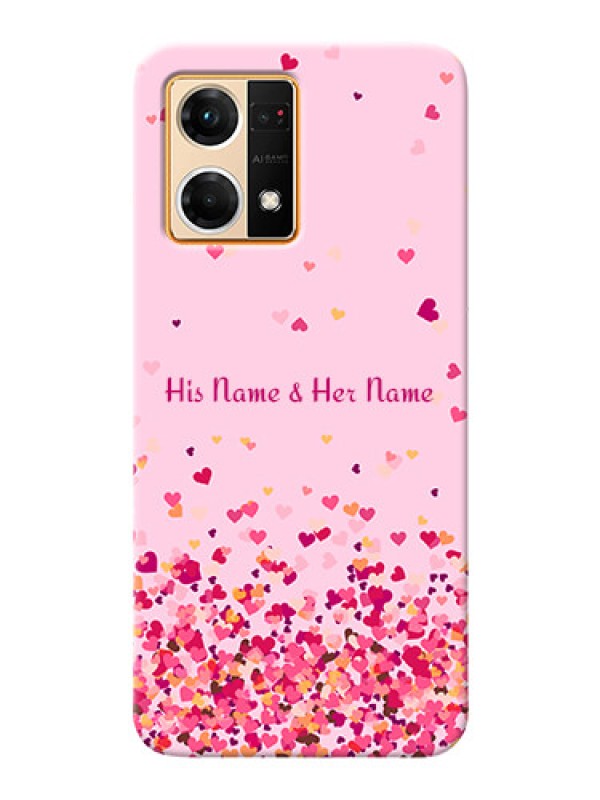 Custom Oppo F21 Pro Phone Back Covers: Floating Hearts Design