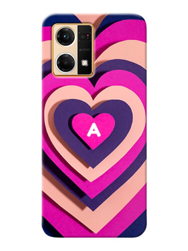Custom Oppo F21 Pro Custom Mobile Case with Cute Heart Pattern Design