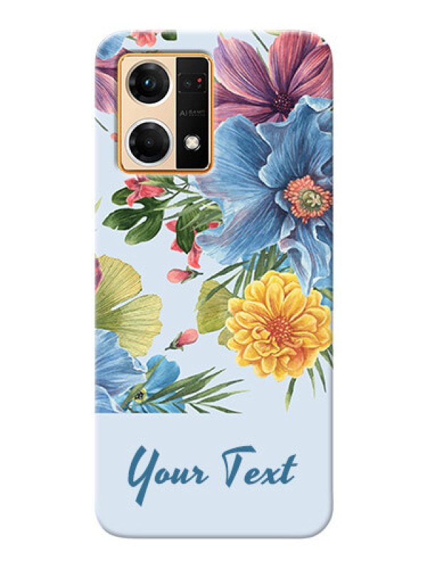Custom Oppo F21 Pro Custom Phone Cases: Stunning Watercolored Flowers Painting Design