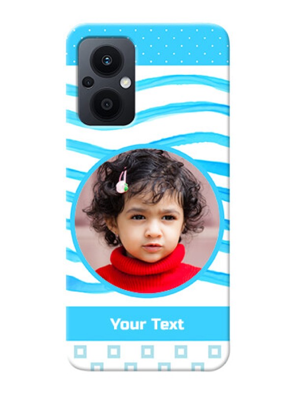 Custom Oppo F21s Pro 5G phone back covers: Simple Blue Case Design