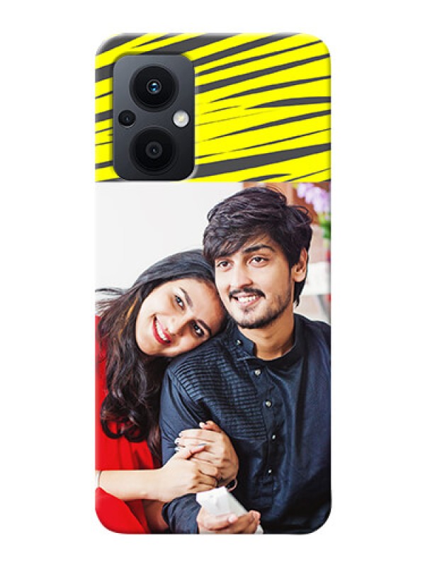 Custom Oppo F21s Pro 5G Personalised mobile covers: Yellow Abstract Design