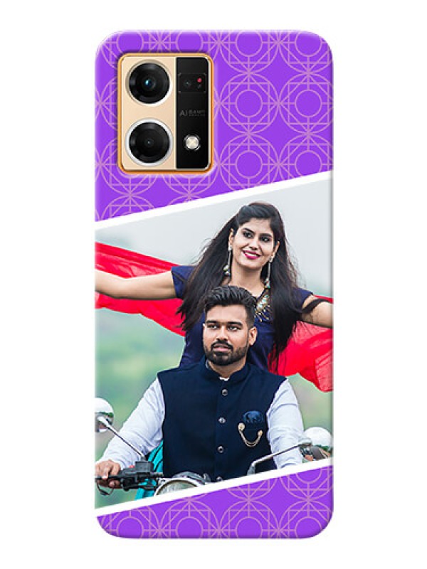 Custom Oppo F21s Pro mobile back covers online: violet Pattern Design