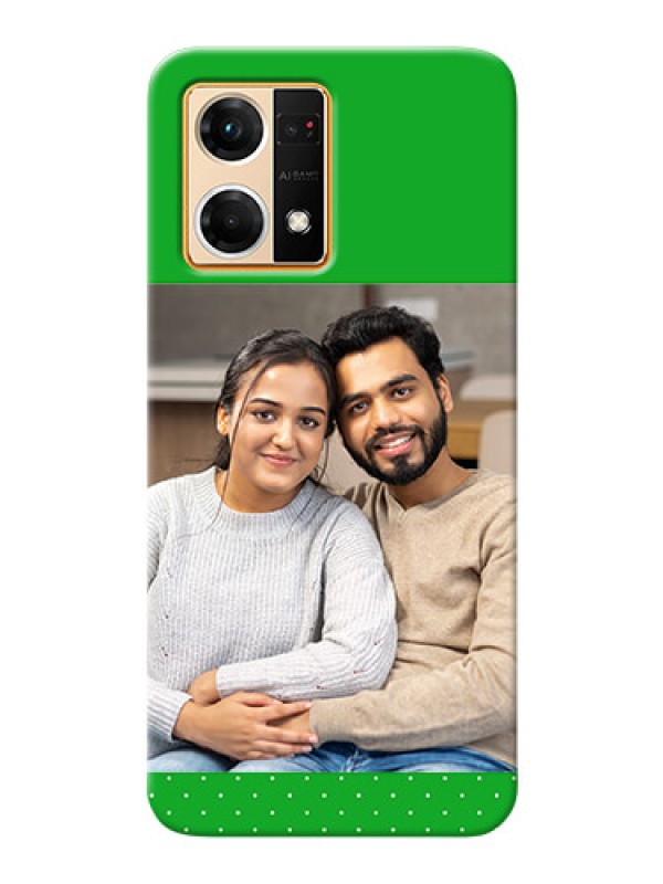 Custom Oppo F21s Pro Personalised mobile covers: Green Pattern Design