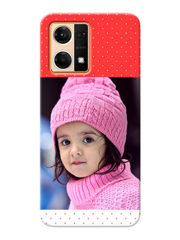 Custom Oppo F21s Pro personalised phone covers: Red Pattern Design