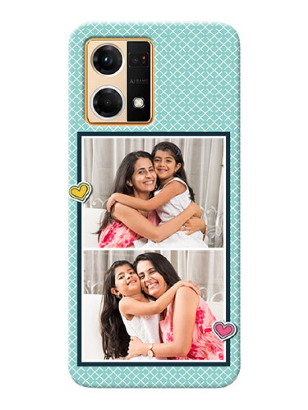 Custom Oppo F21s Pro Custom Phone Cases: 2 Image Holder with Pattern Design