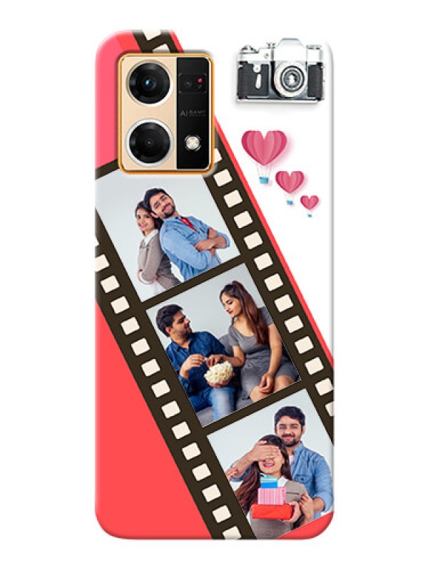 Custom Oppo F21s Pro custom phone covers: 3 Image Holder with Film Reel