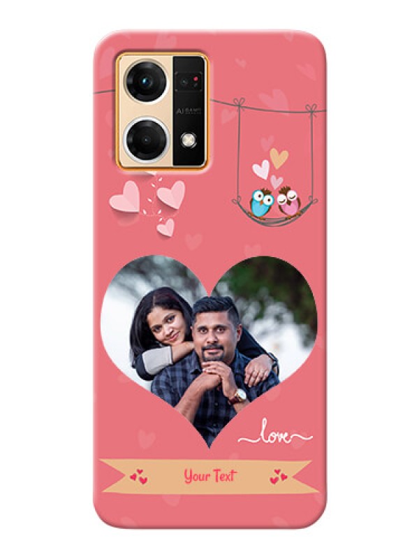 Custom Oppo F21s Pro custom phone covers: Peach Color Love Design 