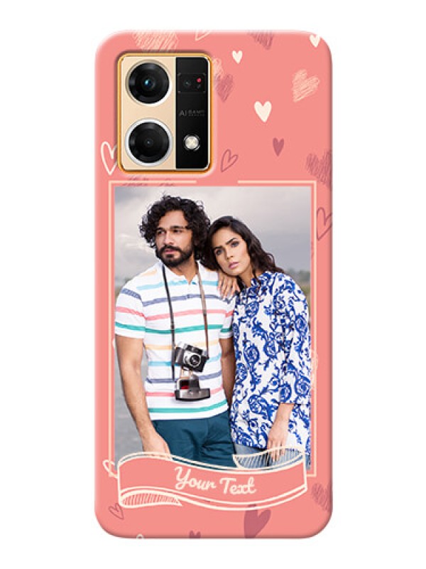 Custom Oppo F21s Pro custom mobile phone cases: love doodle art Design