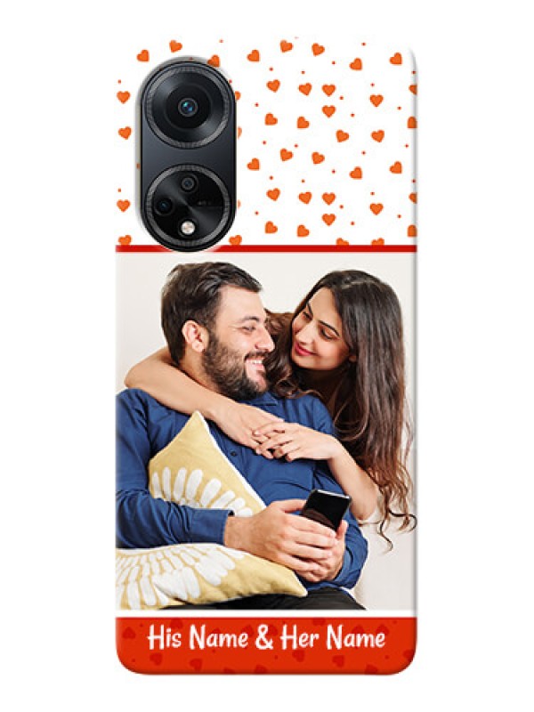 Custom Oppo F23 5G Phone Back Covers: Orange Love Symbol Design
