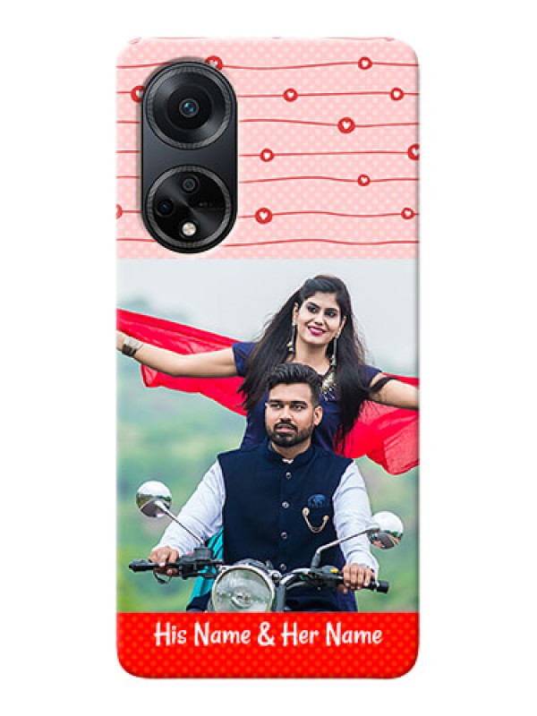 Custom Oppo F23 5G Custom Phone Cases: Red Pattern Case Design