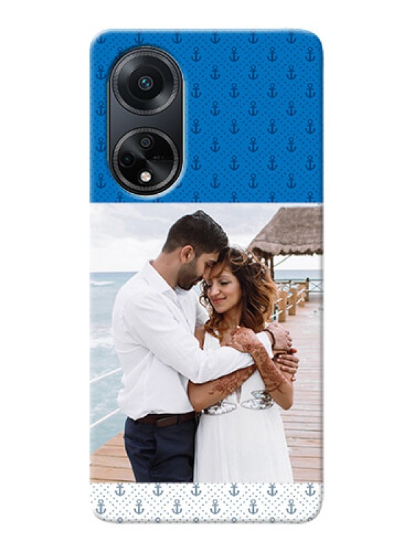 Custom Oppo F23 5G Mobile Phone Covers: Blue Anchors Design