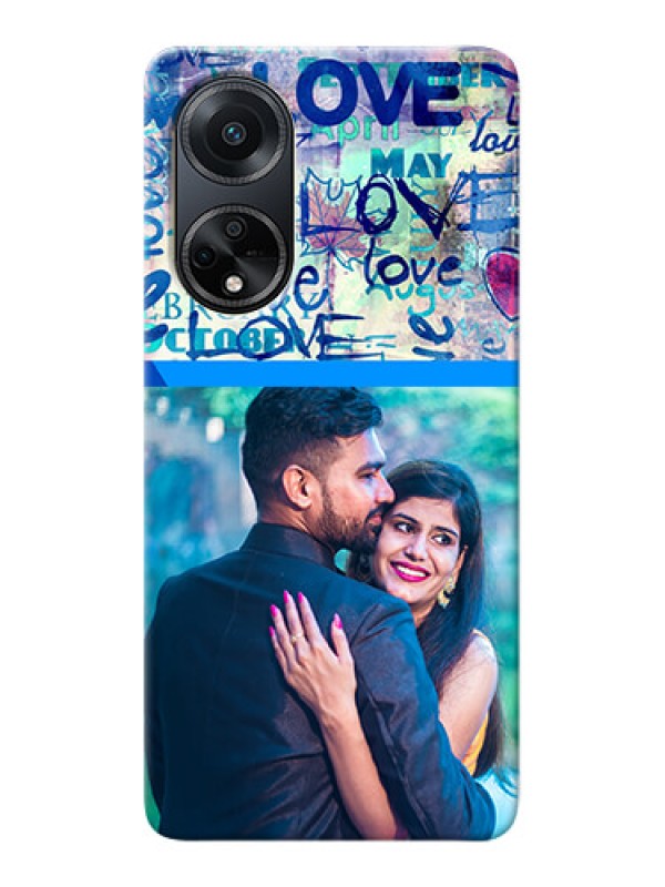 Custom Oppo F23 5G Mobile Covers Online: Colorful Love Design