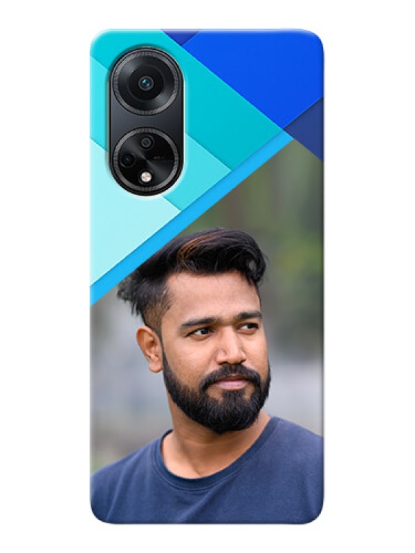 Custom Oppo F23 5G Phone Cases Online: Blue Abstract Cover Design