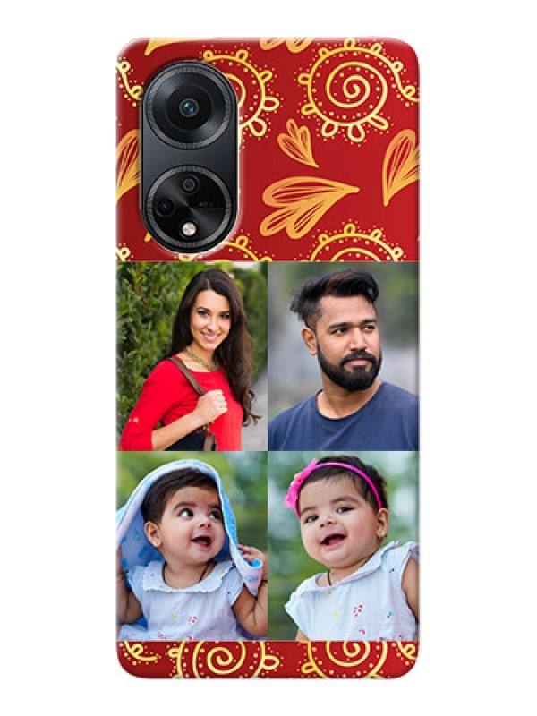 Custom Oppo F23 5G Mobile Phone Cases: 4 Image Traditional Design