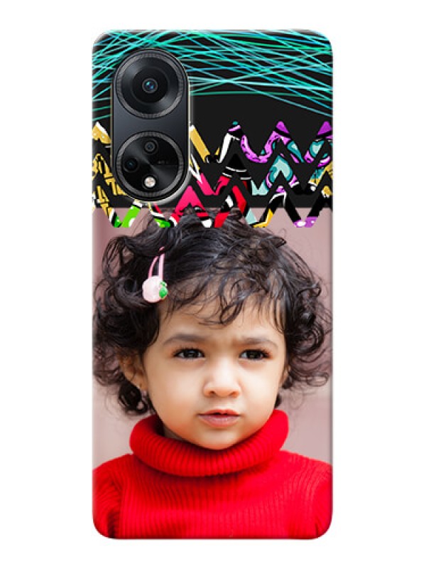 Custom Oppo F23 5G personalized phone covers: Neon Abstract Design