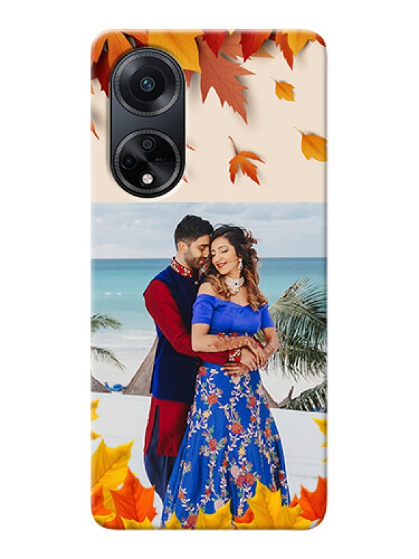 Custom Oppo F23 5G Mobile Phone Cases: Autumn Maple Leaves Design