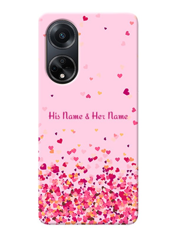 Custom Oppo F23 5G Phone Back Covers: Floating Hearts Design