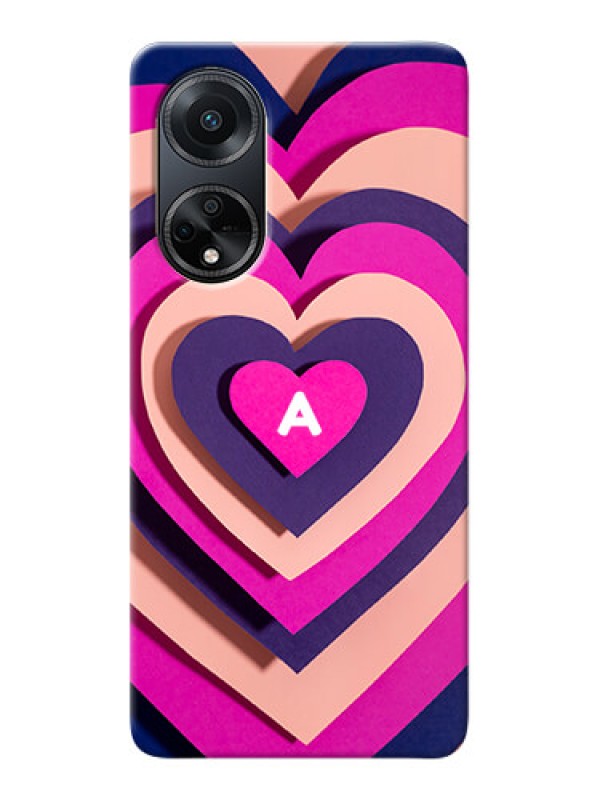 Custom Oppo F23 5G Custom Mobile Case with Cute Heart Pattern Design
