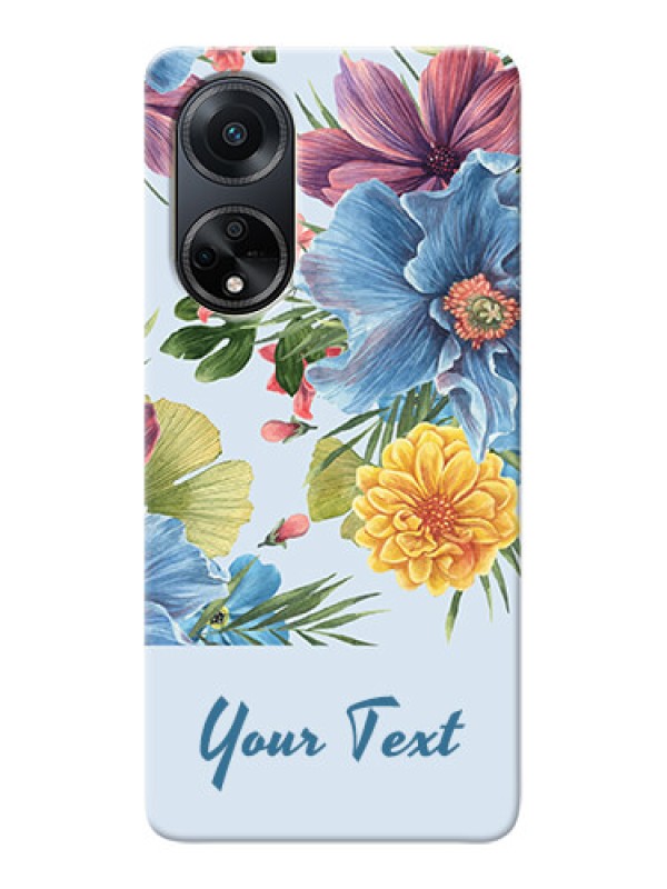 Custom Oppo F23 5G Custom Phone Cases: Stunning Watercolored Flowers Painting Design