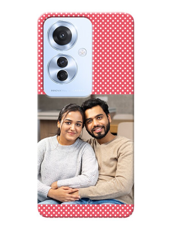 Custom Oppo F25 Pro 5G Custom Mobile Case with White Dotted Design