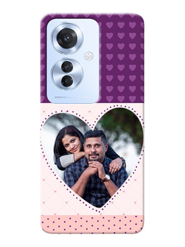 Custom Oppo F25 Pro 5G Mobile Back Covers: Violet Love Dots Design