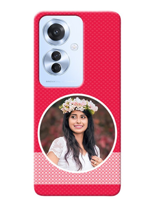 Custom Oppo F25 Pro 5G Mobile Covers Online: Pink Pattern Design