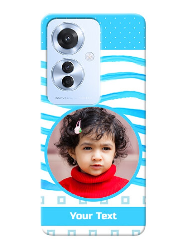 Custom Oppo F25 Pro 5G phone back covers: Simple Blue Case Design