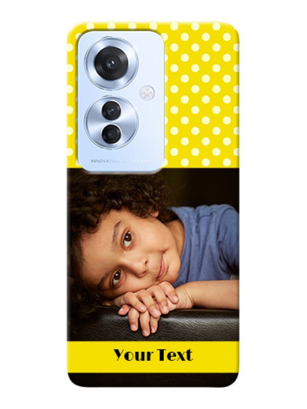 Custom Oppo F25 Pro 5G Custom Mobile Covers: Bright Yellow Case Design