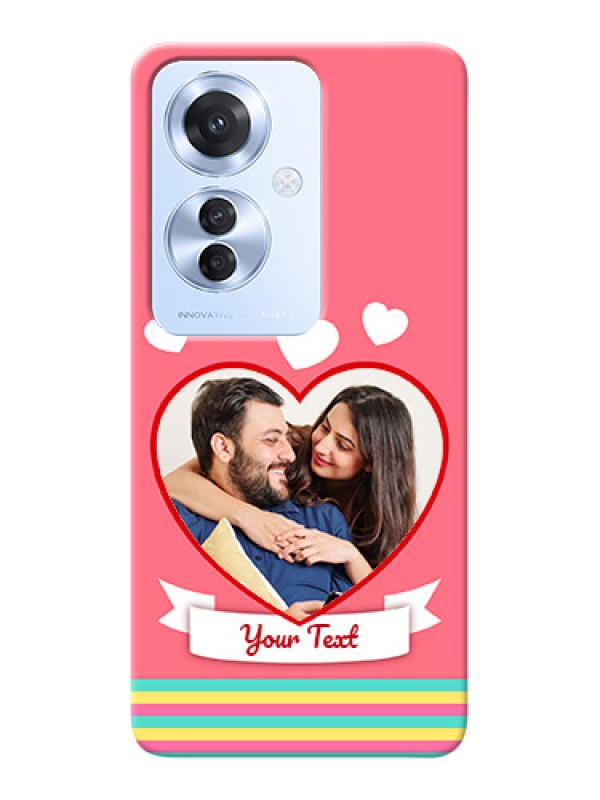 Custom Oppo F25 Pro 5G Personalised mobile covers: Love Doodle Design