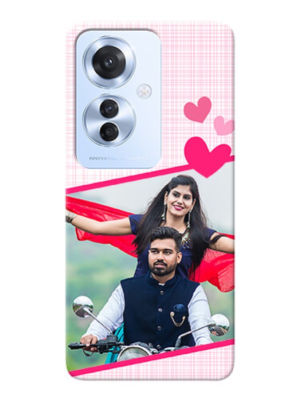 Custom Oppo F25 Pro 5G Personalised Phone Cases: Love Shape Heart Design