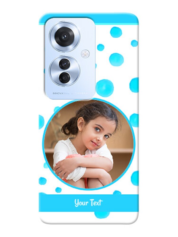 Custom Oppo F25 Pro 5G Custom Phone Covers: Blue Bubbles Pattern Design