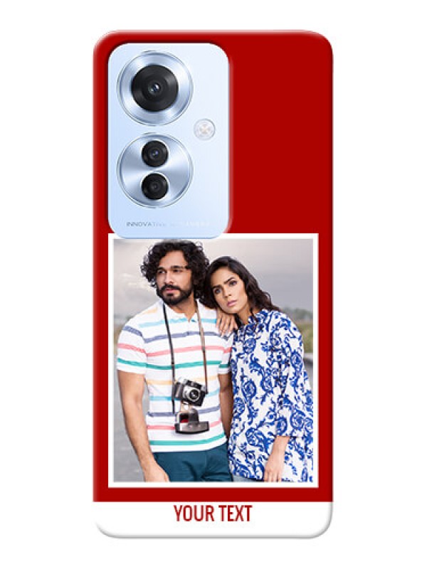 Custom Oppo F25 Pro 5G mobile phone covers: Simple Red Color Design