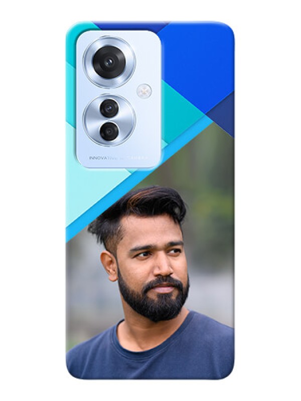 Custom Oppo F25 Pro 5G Phone Cases Online: Blue Abstract Cover Design