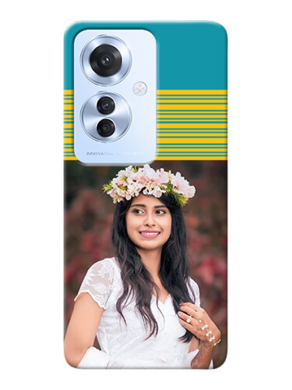 Custom Oppo F25 Pro 5G personalized phone covers: Yellow And Blue Design