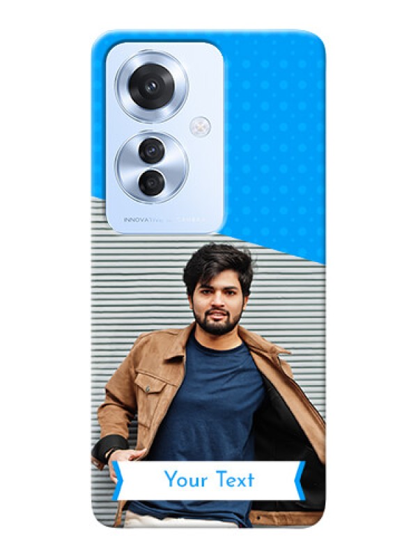 Custom Oppo F25 Pro 5G Personalized Mobile Covers: Simple Blue Color Dotted Design