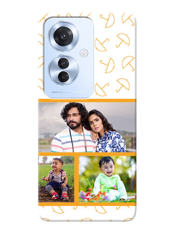 Custom Oppo F25 Pro 5G Personalised Phone Cases: Yellow Pattern Design