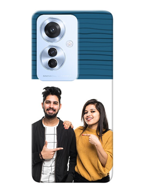 Custom Oppo F25 Pro 5G Custom Phone Cases: Blue Pattern Cover Design