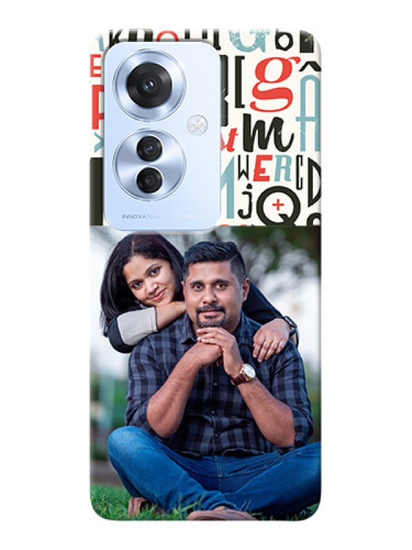 Custom Oppo F25 Pro 5G custom mobile phone covers: Alphabet Design