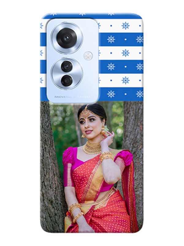 Custom Oppo F25 Pro 5G custom mobile covers: Snow Pattern Design